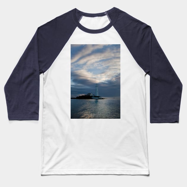 Silver Sea at St Mary's Baseball T-Shirt by Violaman